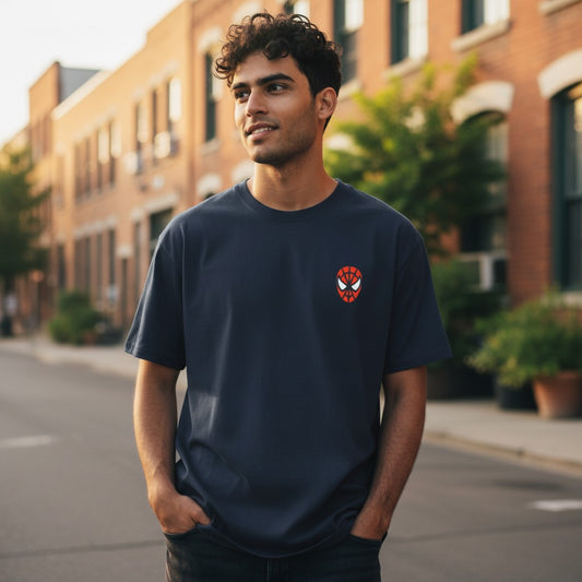 Spider Mask Graphic Crew Neck T-Shirt | Unisex