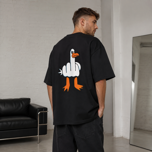 Crazy Duck Unisex Oversized Classic T-Shirt | Back Print collection