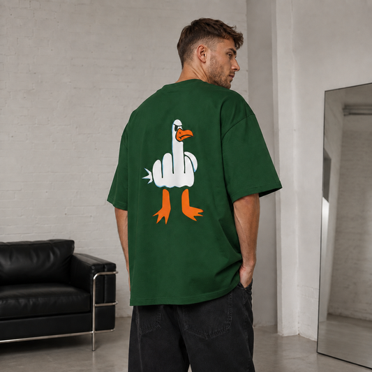 Crazy Duck Unisex Oversized Classic T-Shirt | Back Print collection