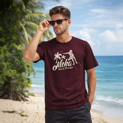 T-shirt unisexe classique à col rond, confortable en coton, idéal pour tous les jours