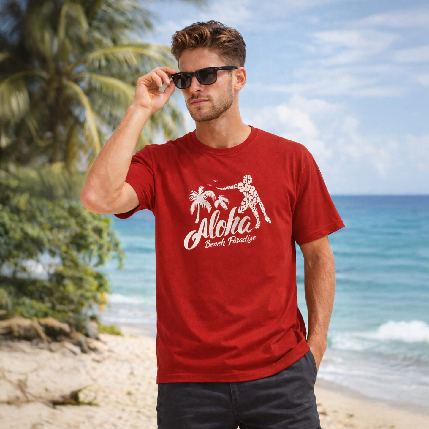 T-shirt unisexe classique à col rond, confortable en coton, idéal pour tous les jours