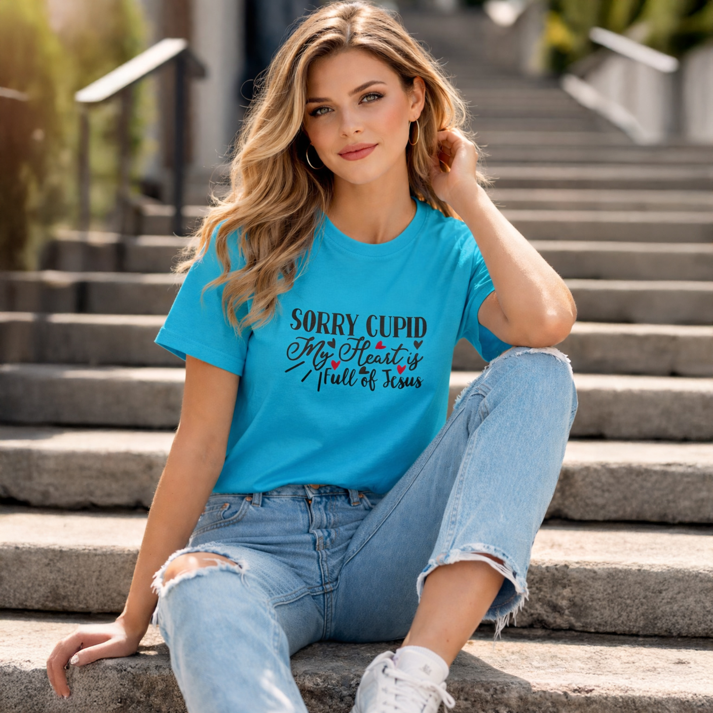 T-shirt unisexe classique à col rond | Collection Saint-Valentin