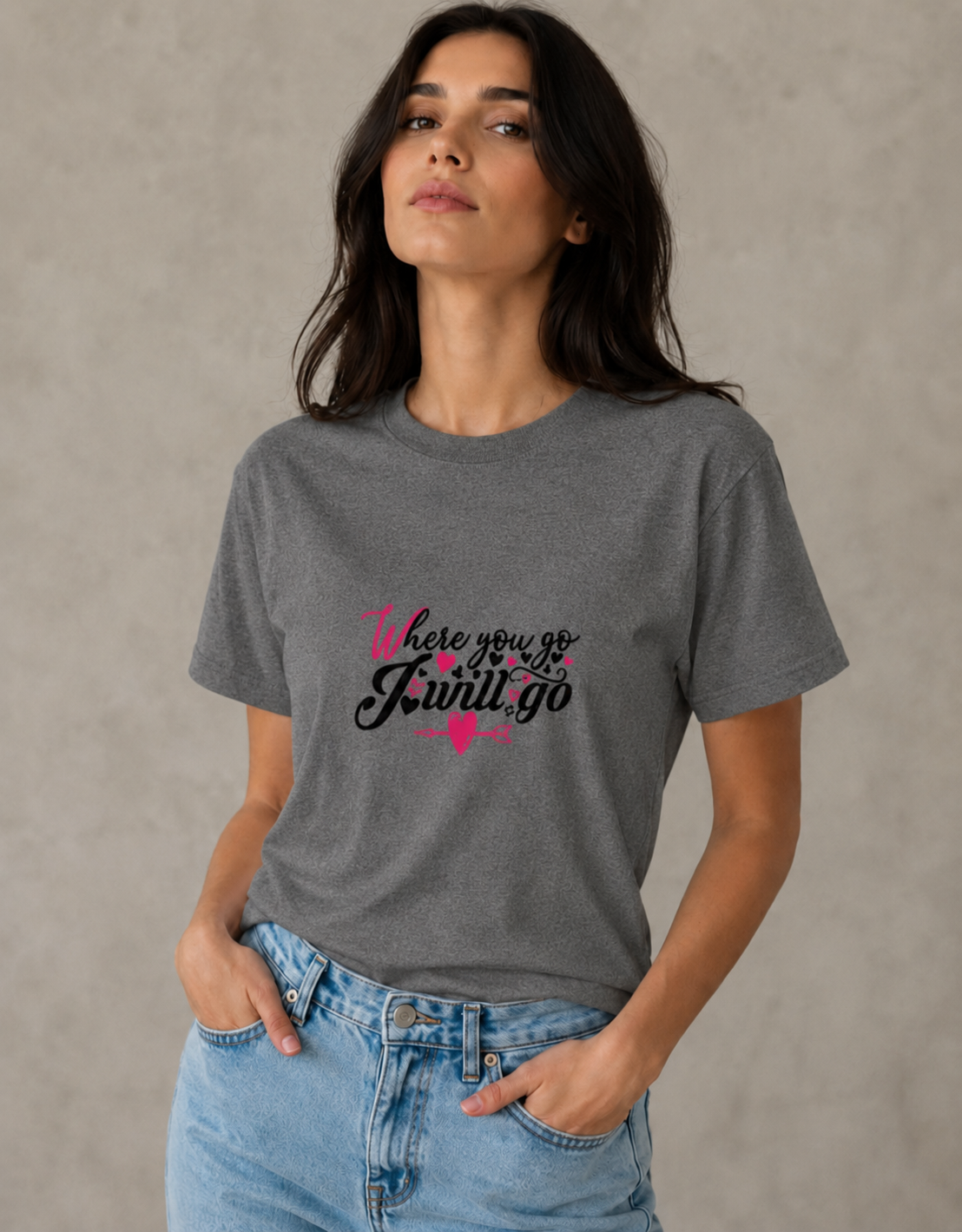 T-shirt unisexe classique à col rond | Collection Saint-Valentin