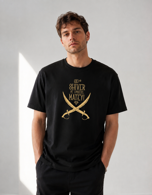Vastrio Shiver Me Timbers Matey Pirate Graphic T-Shirt | Unisex Tee