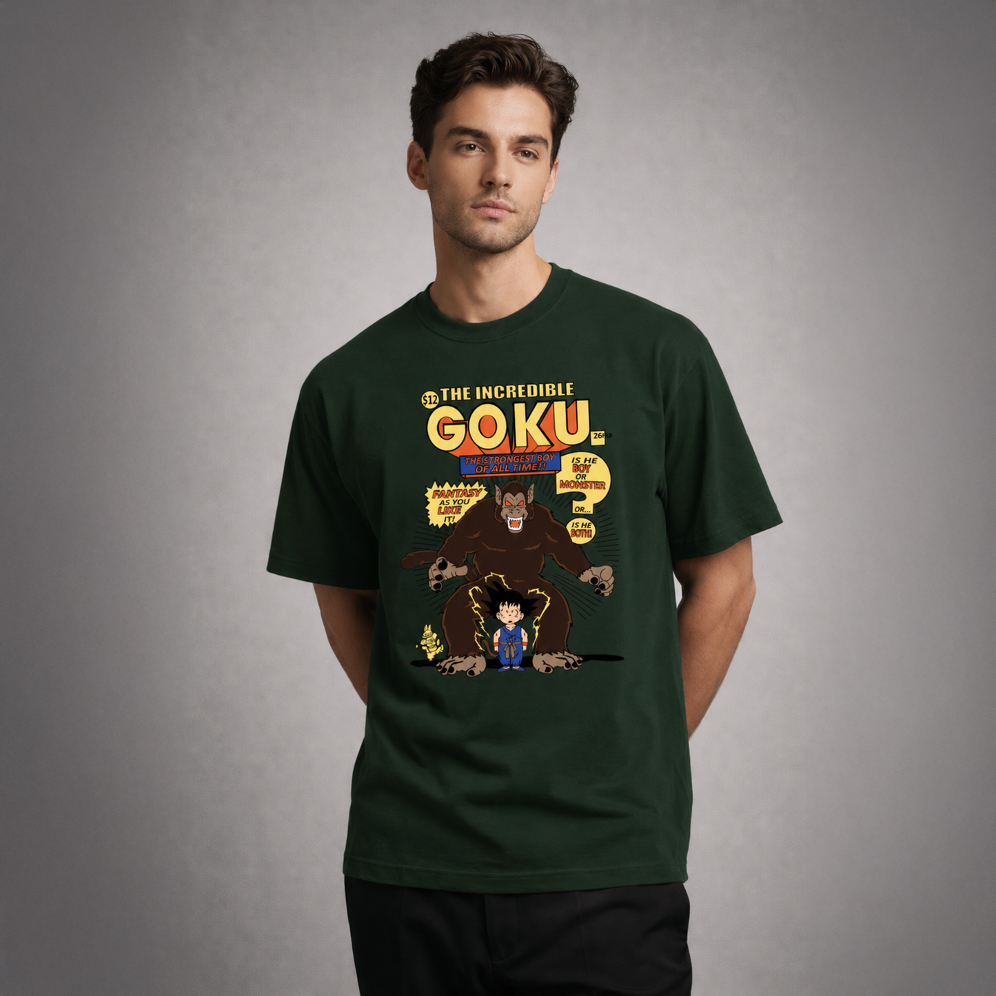 The Incredible GOKU from Dragon Ball-Z Crew T-Shirt | Anime Collection
