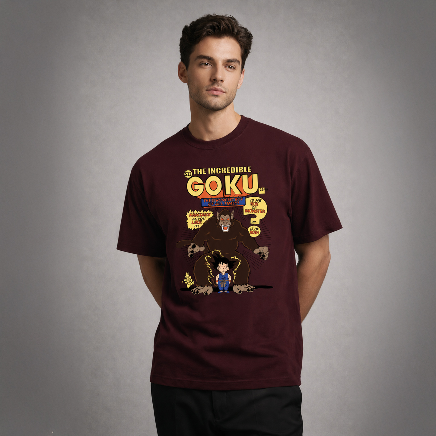 The Incredible GOKU from Dragon Ball-Z Crew T-Shirt | Anime Collection