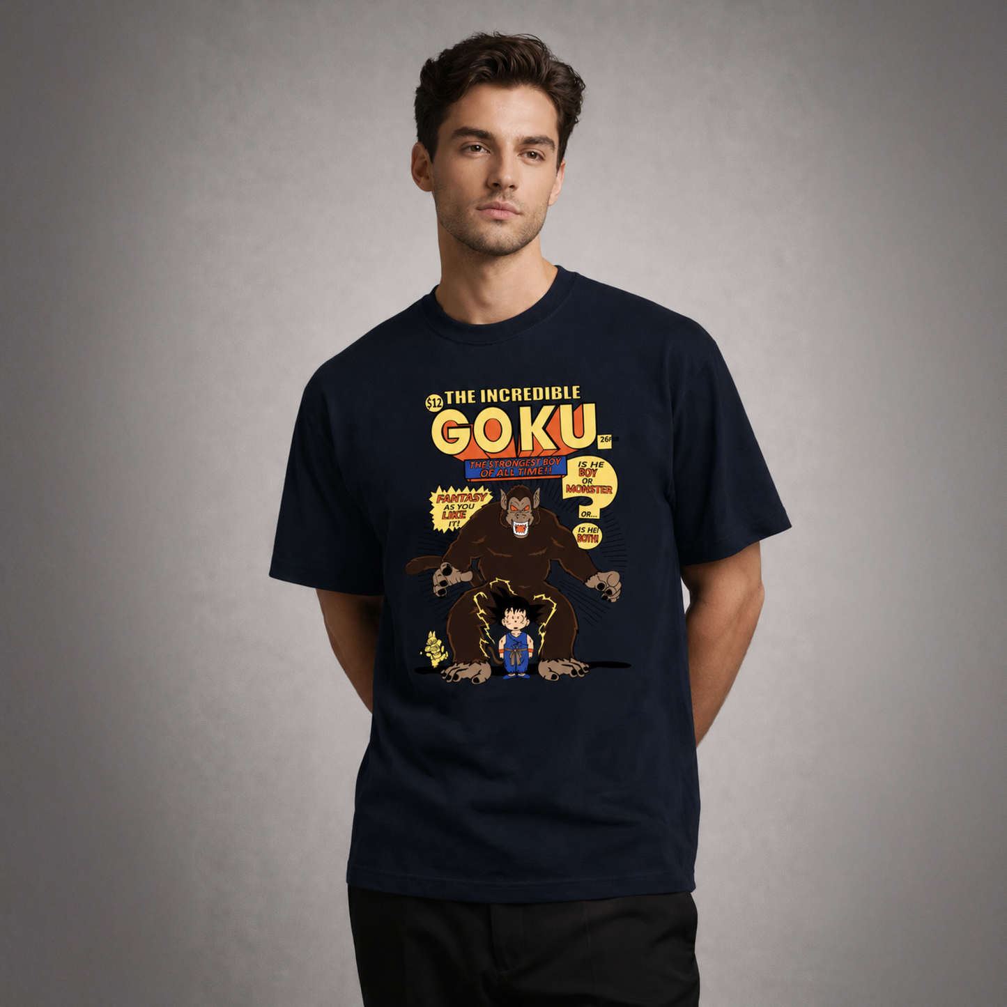 The Incredible GOKU from Dragon Ball-Z Crew T-Shirt | Anime Collection