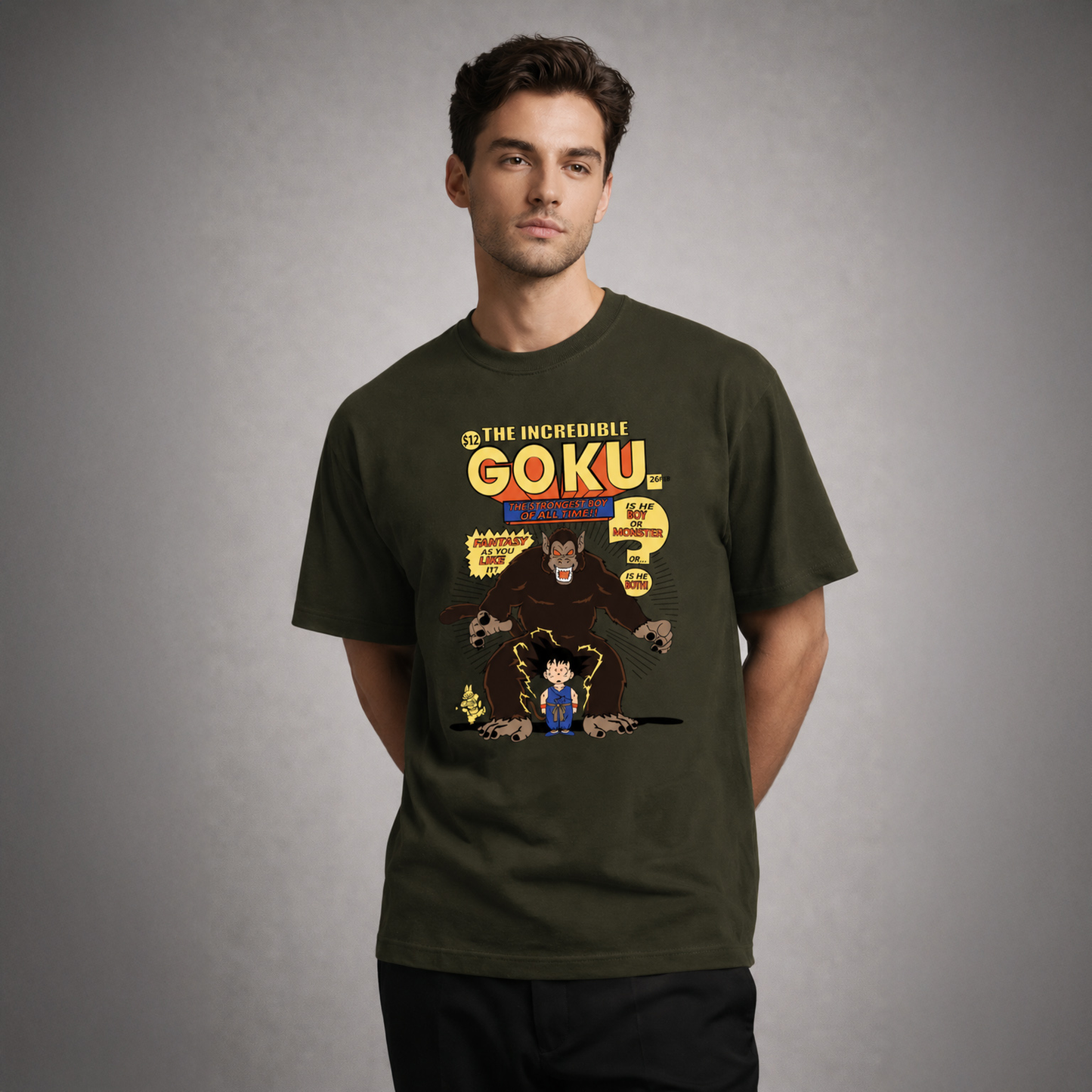The Incredible GOKU from Dragon Ball-Z Crew T-Shirt | Anime Collection