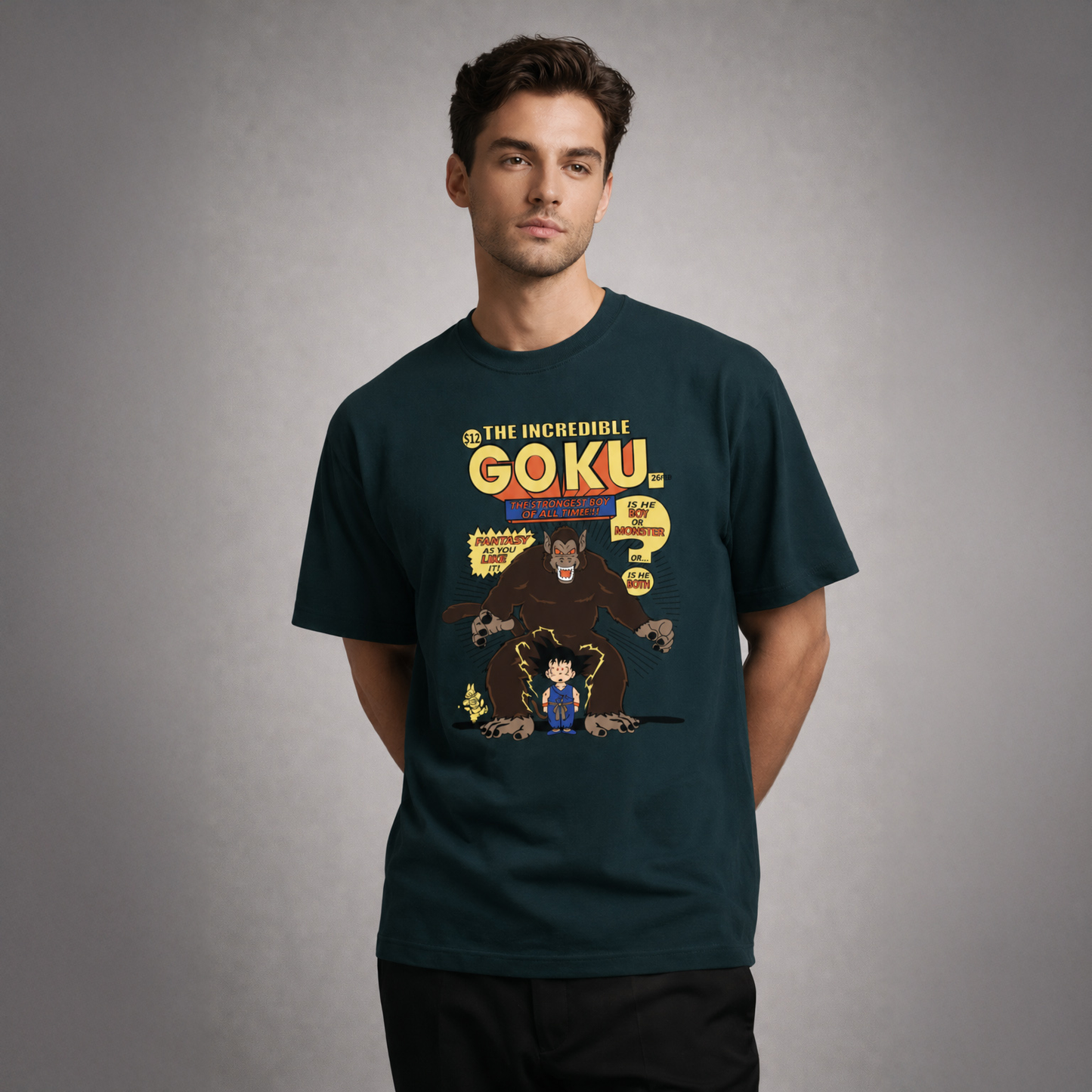 The Incredible GOKU from Dragon Ball-Z Crew T-Shirt | Anime Collection