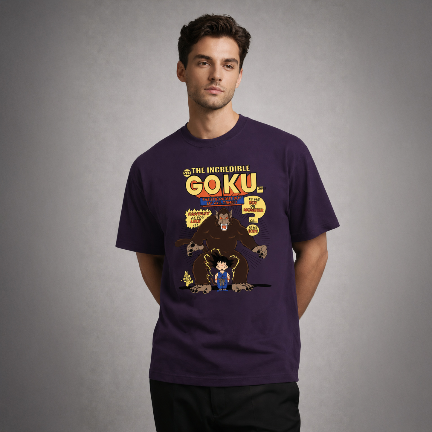 The Incredible GOKU from Dragon Ball-Z Crew T-Shirt | Anime Collection
