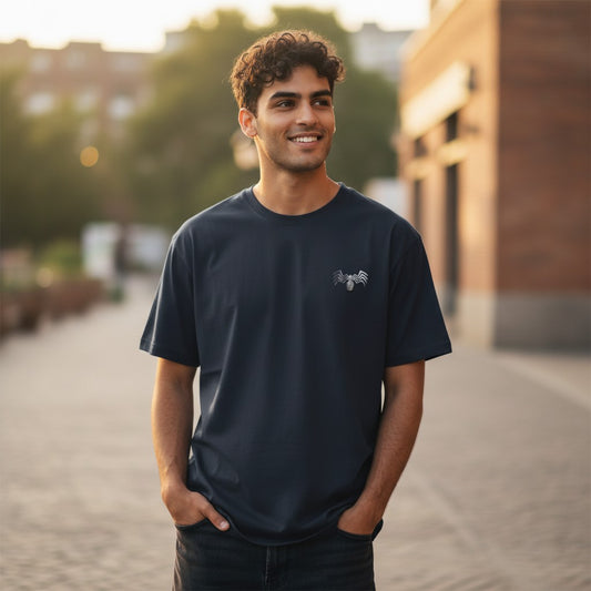 Silver Spider Logo Crew Neck T-Shirt | Unisex
