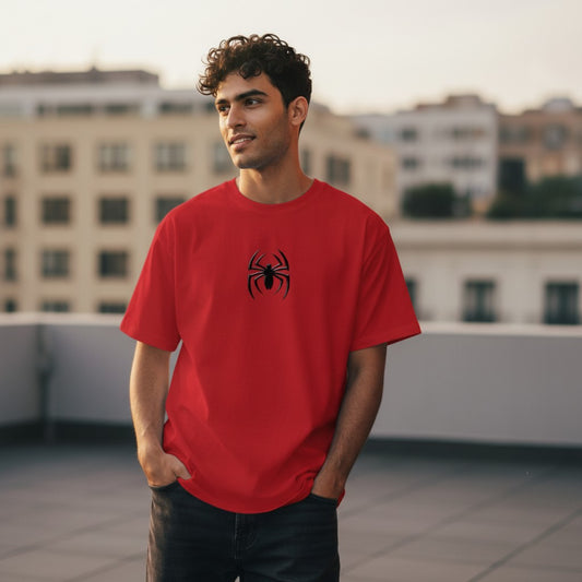 Crew Neck Tee with Center Spider Logo T-Shirt
