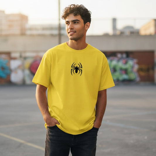 Crew Neck Tee with Center Spider Logo T-Shirt